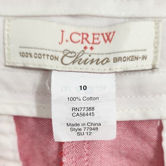 J. Crew Light Red Cotton Shorts - Women's Size 10 - Picture 3 of 3